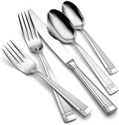 Oneida Amsterdam 45-Piece 18/0 Silverware Set for 8, Flatware