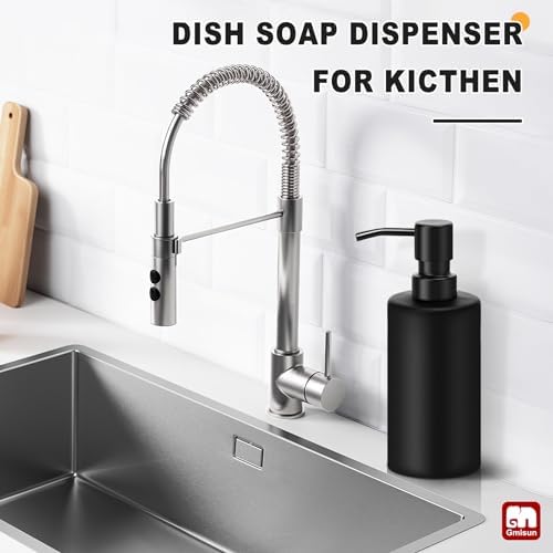 GMISUN Black Soap Dispenser, Hand Soap Dispenser for Bathroom, Dish