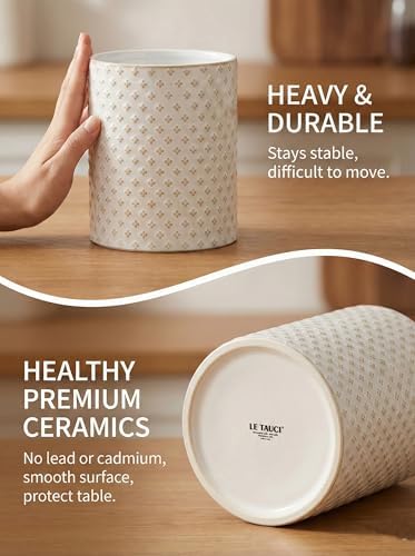LE TAUCI 7.1" Ceramic Utensil Holder
