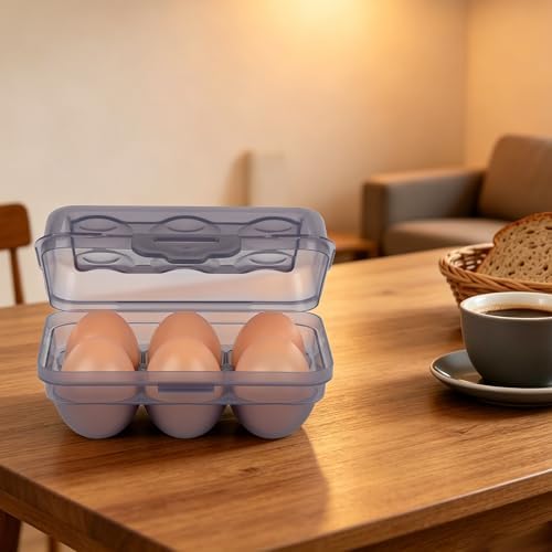 2 Pack Egg Storage Boxes for Refrigerator, Camping and Travel