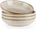 AmorArc 8.5’’ Ceramic Pasta Bowls Set of 4, 36oz Large Stoneware Bowls