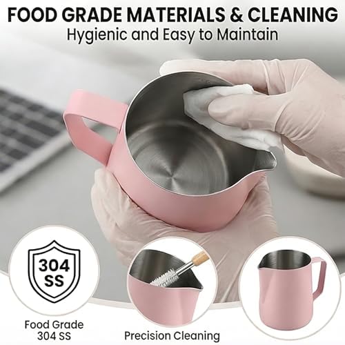 Milk Frothing Pitcher 20oz (600ml) – Stainless Steel Latte Art Pitcher
