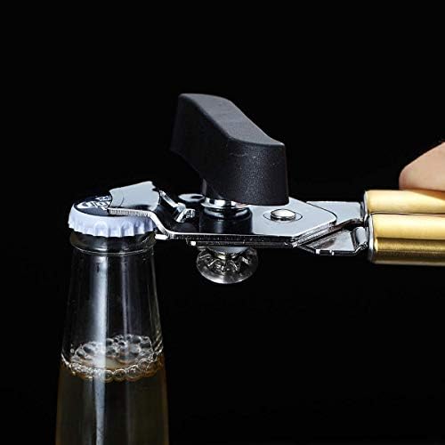 Berglander Can Opener, Stainless Steel Titainium Golden Plating Handle