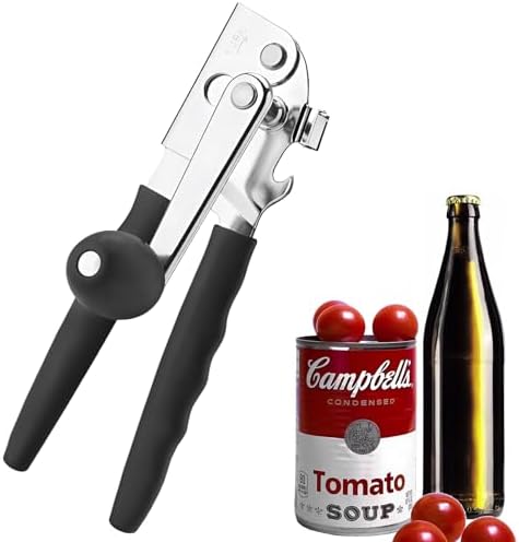 Hand Crank Can Opener Manual Heavy Duty with Comfortable Extra-long