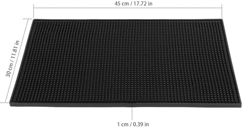 HOZEON 3 Pack 12 x 18 Inches Rubber Bar Service Mat,1cm Thick Non Slip