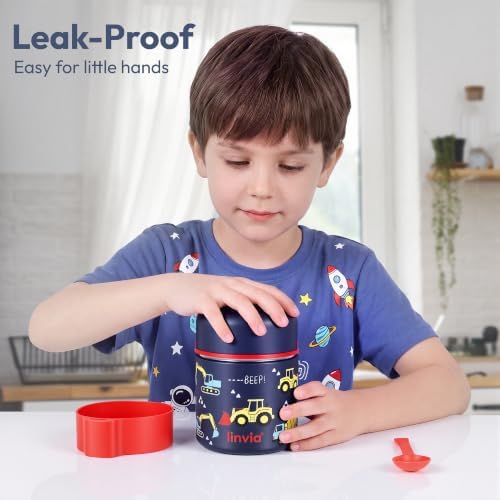 10 oz Kids Insulated Food Jar with Spoon, Lunch Container for School