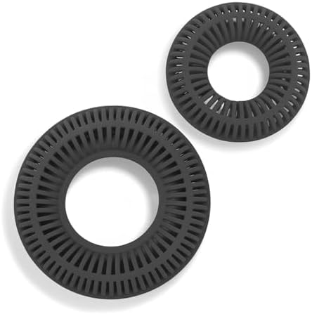 TubRing & SinkRing Black Combo – Bathroom Drain Hair Catcher Set for
