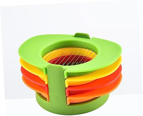 Egg Slicer Cutter Stainless Steel 4-in-1 with Base Holder