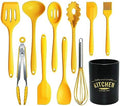 11-Piece Silicone Cooking Utensils Set, Yellow