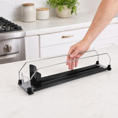 Hemobllo Drink Pusher Organizer, Black, 35.5cm