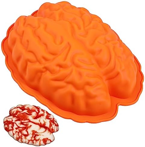 Webake Brain Jello Mold Silicone Brain Gelatin Cake Molds 9 Inch