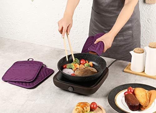 Oven Pot Holder with Pocket Cotton Heat Resistant Coaster Potholder Kitchen Hot - Image 6