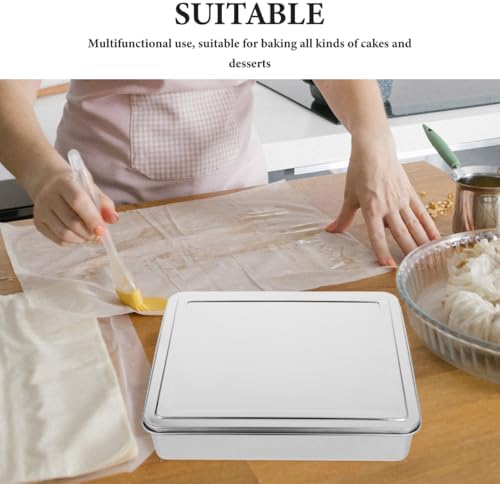 VOSAREA Covered Cake Pan Nonstick Tiramisu Pan with Lid Stainless