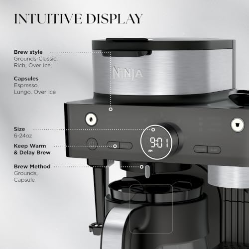 Ninja CFN601 Espresso & Coffee Maker, Black