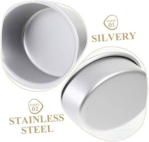 Hemoton 10-piece Oval Cake Mold Set Mini Oval Cheesecake Pans Baking