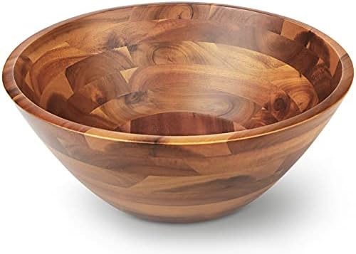 AIDEA Acacia Wood Serving Bowl for Fruits or Salads, 11" Diameter x