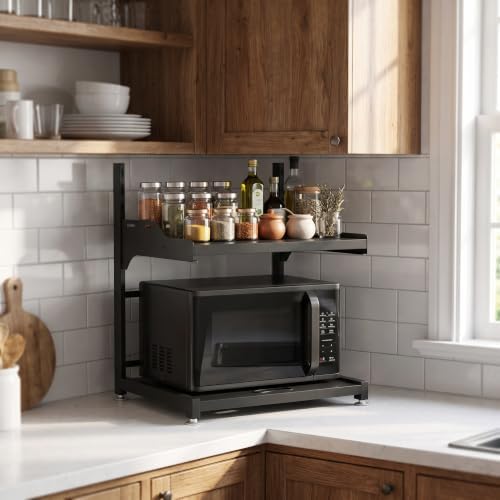ZZL Adjustable 2-Tier Metal Countertop Storage Rack