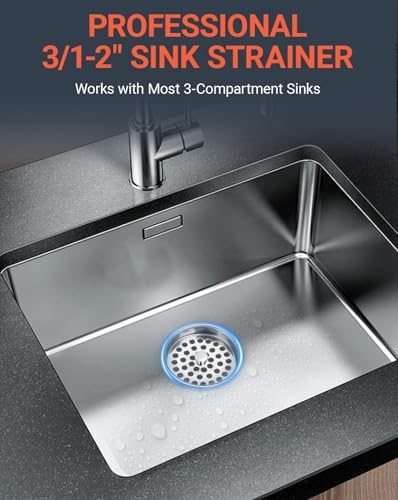 3-1/2" Garbage Disposal Strainer, Commercial Sink Basket