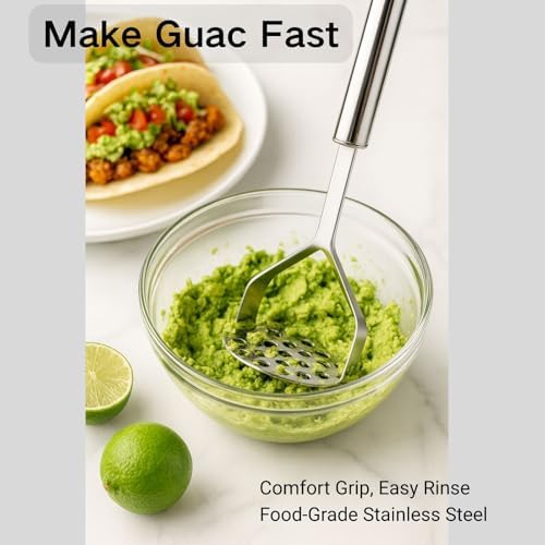 3 PCS Potato Masher Stainless Steel,Bean Smasher,Food Fruit Egg Masher