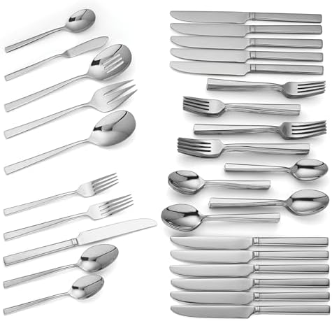 Reed & Barton Cole 65Pc Flatware Set, 65 Piece, Silver