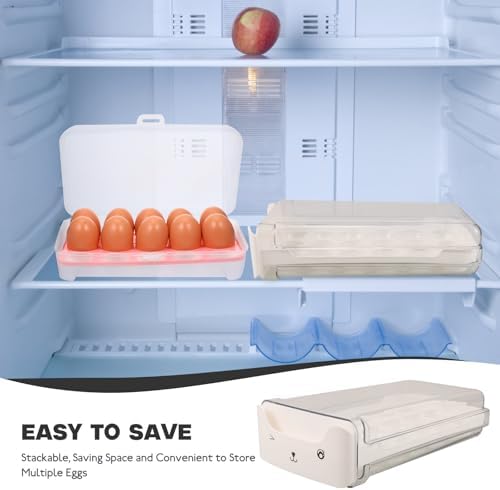 Egg Holder Drawer, Reusable Plastic Stackable Storage Box