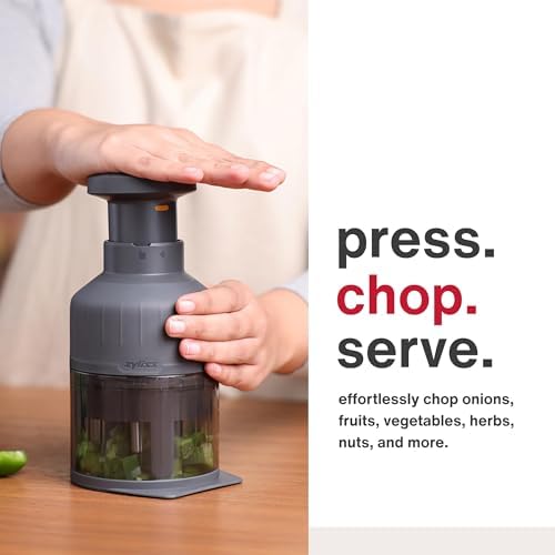Zyliss Zick Zick Classic Food Chopper, Manual, Stainless Steel Blade, White