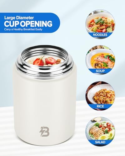 Soup Thermo for Hot Food,17OZ Insulated Food Jar with Spoon & Handle