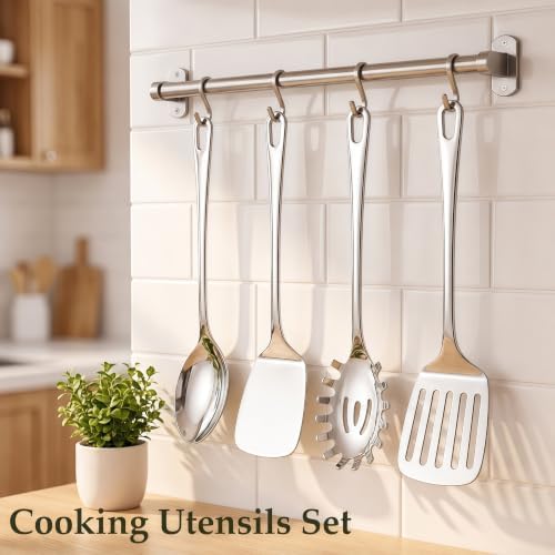 304 Stainless Steel Cooking Utensils Set, Stainless Steel Spatula &