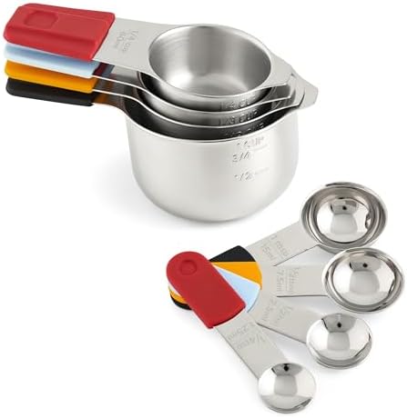 Deiss LUX Stainless Steel Measuring Cups and Spoons Set - Magnetic