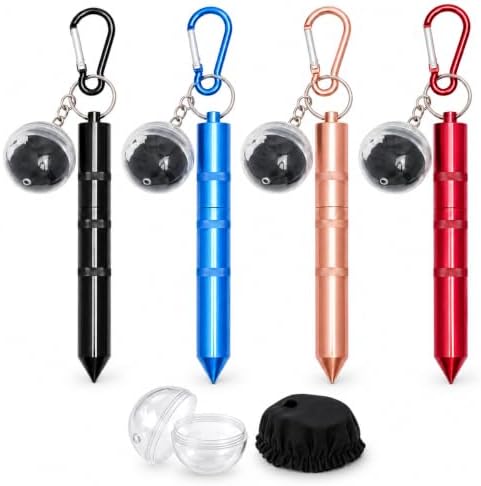 3-in-1 Reusable Metal Straw with Drink Cover & Glass Hammer for Car