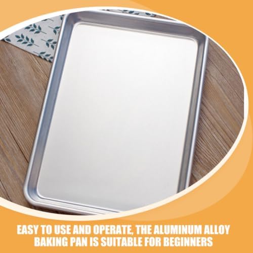 2pcs Rectangular Cake Baking Sheet Pan Aluminum Alloy Non-stick