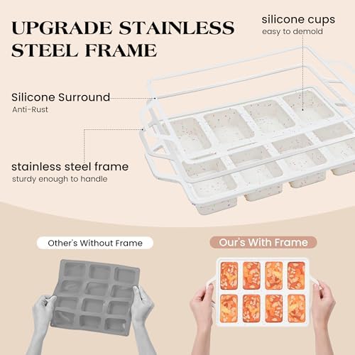 2Pcs Silicone Loaf Pan, Nonstick BPA-Free Reinforced Bread Mold