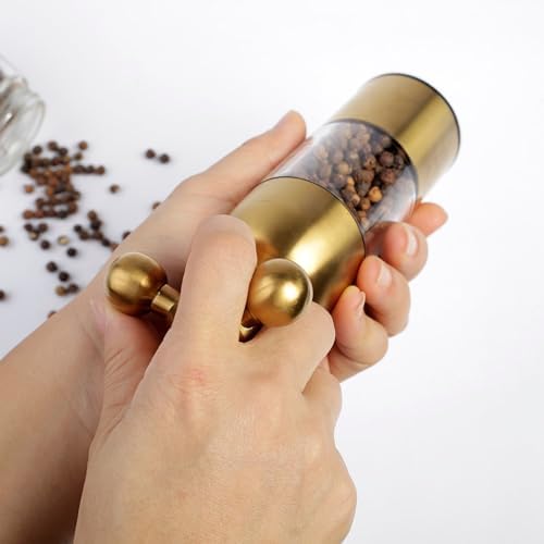 Gold Salt and Pepper Manual Grinder Set, 2PCS
