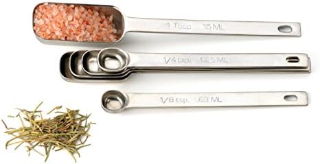 RSVP International Endurance Stainless Steel Spice Measuring Spoons