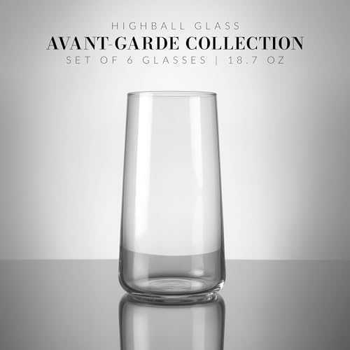 Krosno Water Glasses Set of 6, 18.6 oz, Avant-Garde Collection
