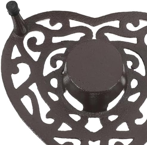 Teapot Warmer Stand with Tealight Holder Heart Shaped Cast Iron