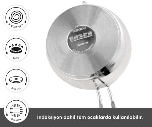 Karaca Adelya Stainless Steel Teapot Set, 0.65L and 1.1L
