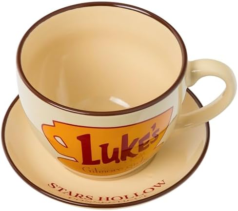 Silver Buffalo Gilmore Girls Logo, Oversized Teacup and Saucer, 22oz