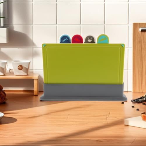Plastic Cutting Board Set, Four-piece Color Coded Kitchen Chopping