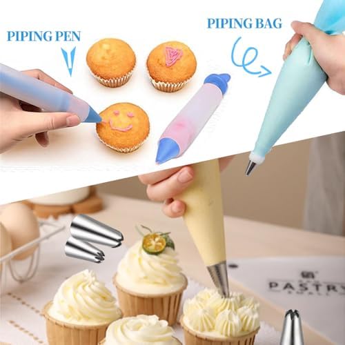 78PCS Cake Supplie With 12Inch Aluminum Alloy Rotating Cake Stand