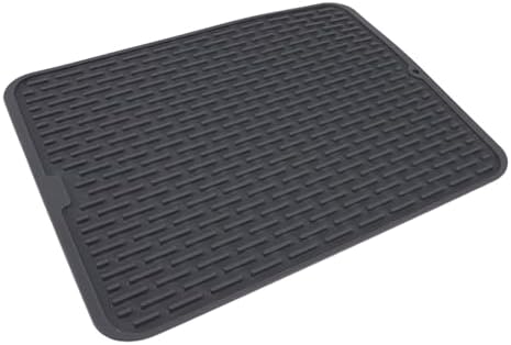 Silicone Dish Drying Mat Extra Large 30x24, Reversible Microfiber