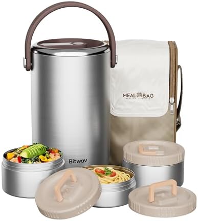 86oz Stainless Steel 3-Tier Bento Lunch Box