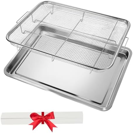 Extra Large Air Fryer Basket for Oven 18 x 12 Inch Stainless Steel