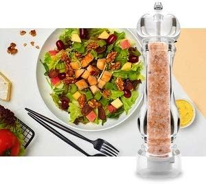 salt and pepper grinder mill set refillable large, the best transparent acrylic - Image 8