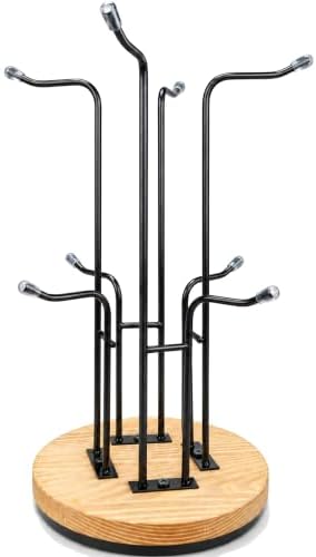 8-Hook 360°Rotating Coffee Cup Holder for Countertop, Mug Tree for