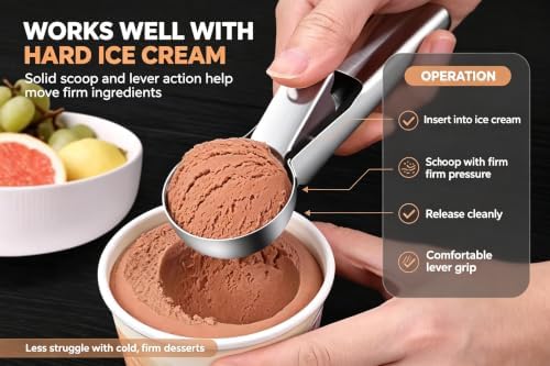 Cookie Ice Cream Scoop Set, Cookie Scoops Set of 2, Cookie Dough