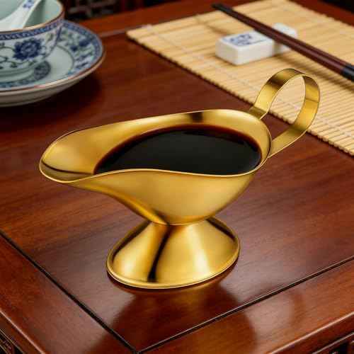 MAGICLULU Stainless Steel Gravy Boat with Pour Spout for Steak Sauce
