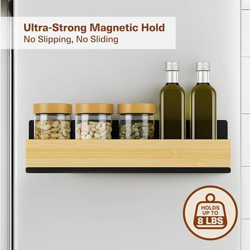 2-Pack Magnetic Spice Rack with Paper Towel Holder