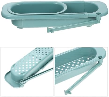Green over Sink Colander Vegetables Washing Basket with Large Capacity