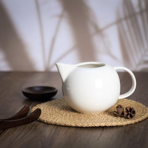 Pure White Porcelain Sugar Bowl and Creamer Set with Lid Creamer